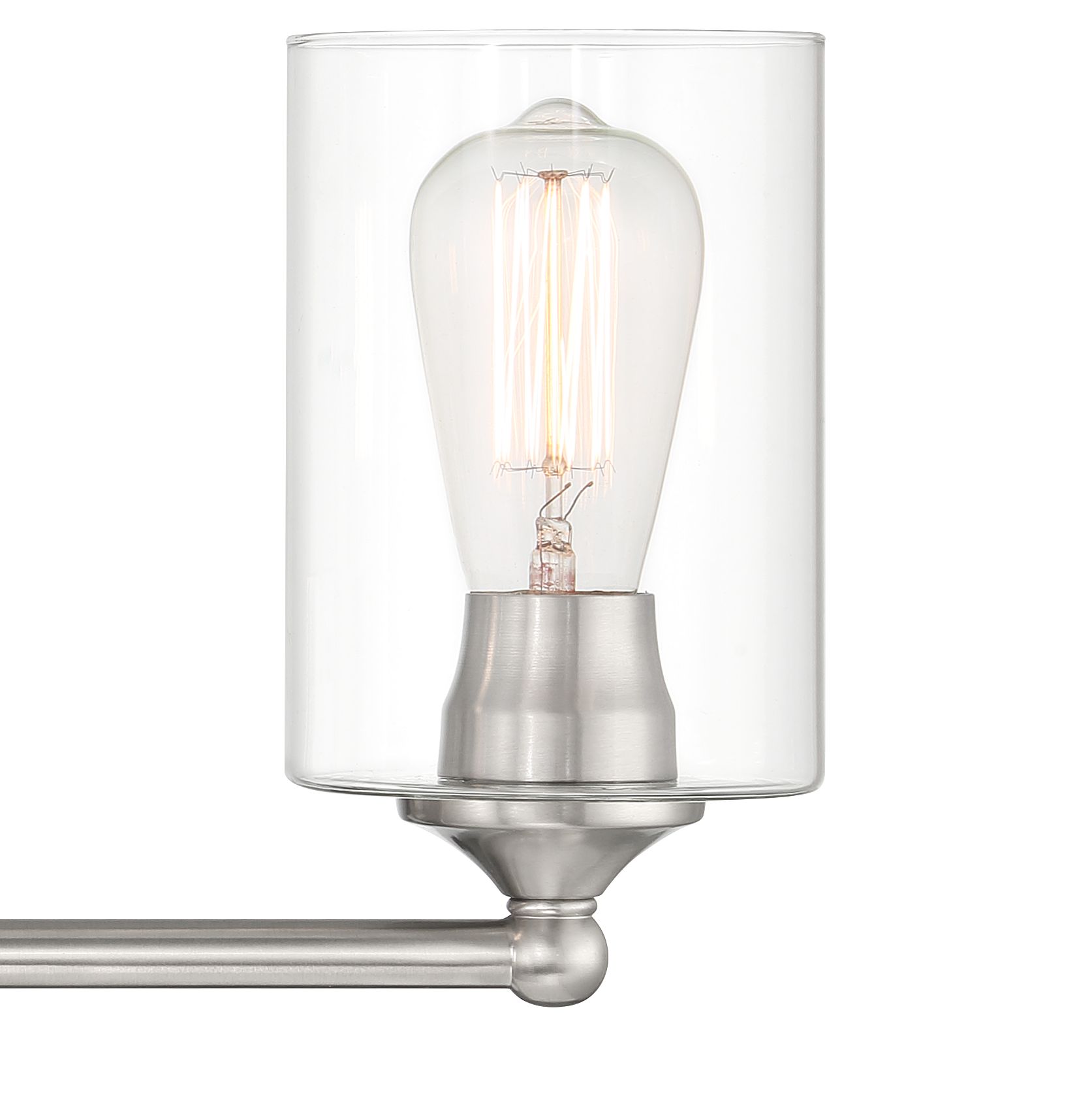 Image 3 Possini Euro Design Bellings 24" Nickel/Clear Glass 3-Lt Bath Light more views