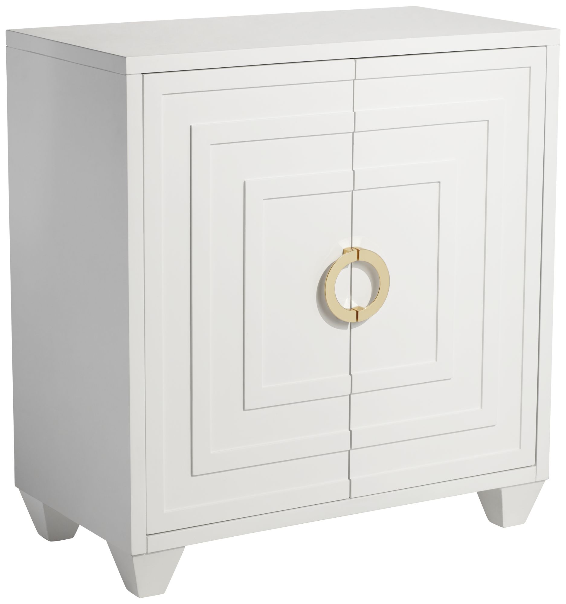 Image 3 Possini Euro Design Bertolli 30" Wide White Modern Luxe Accent Cabinet