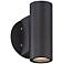 Possini Euro Design Black Outdoor LED Up and Down Wall Light