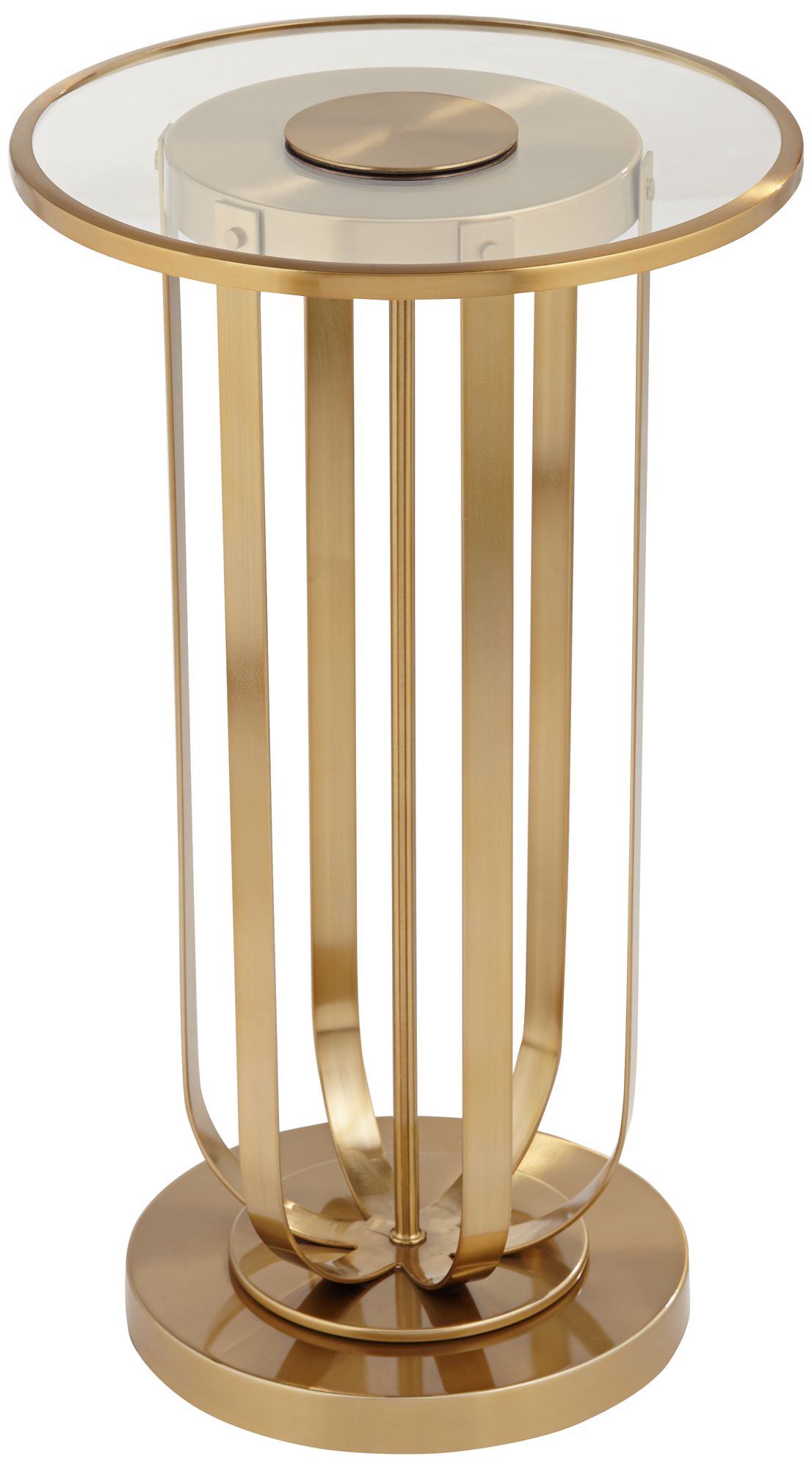 Image 2 Possini Euro Design Blaine 14"W Modern Gold Metal/Glass Accent Table