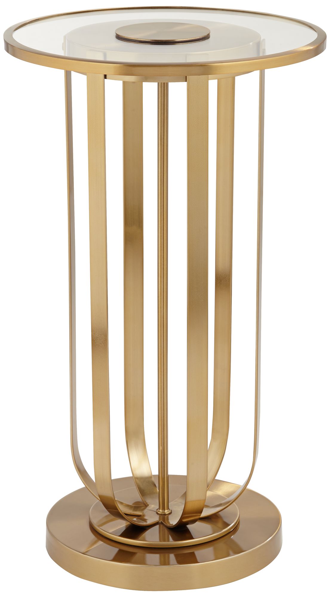 Image 6 Possini Euro Design Blaine 14"W Modern Gold Metal/Glass Accent Table more views