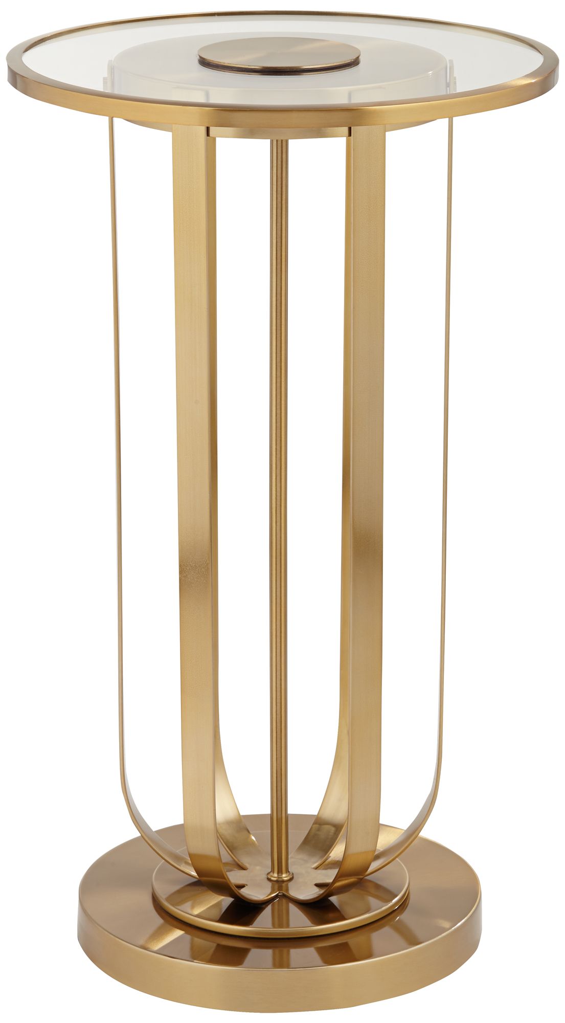 Image 7 Possini Euro Design Blaine 14"W Modern Gold Metal/Glass Accent Table more views