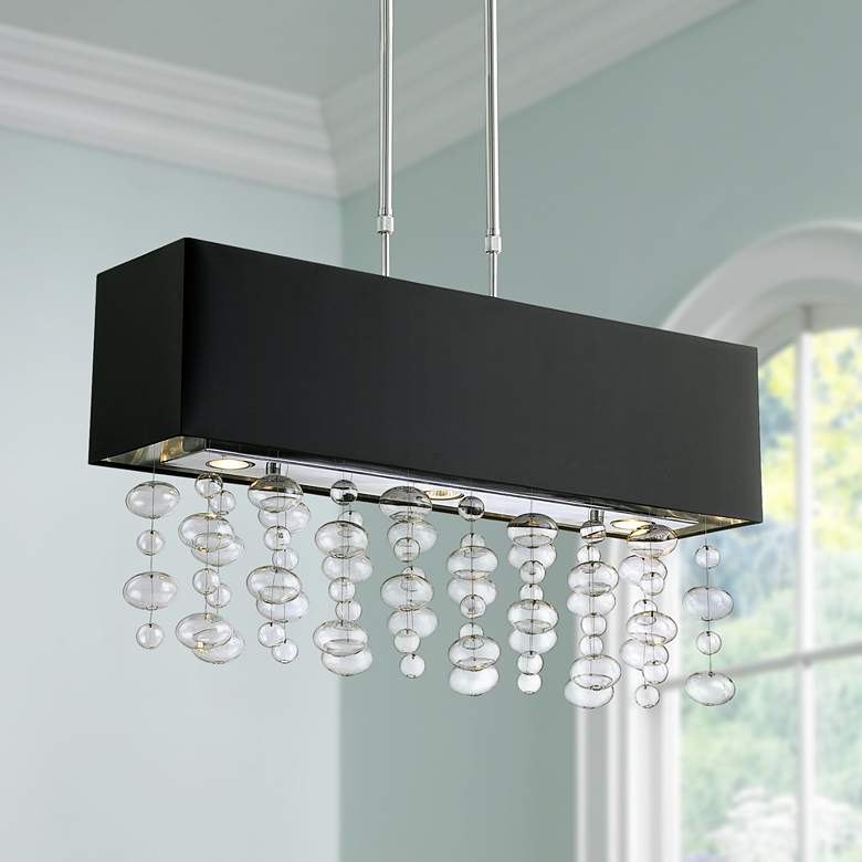 Image 1 Possini Euro Design® Bubble Cascade Rectangular Pendant