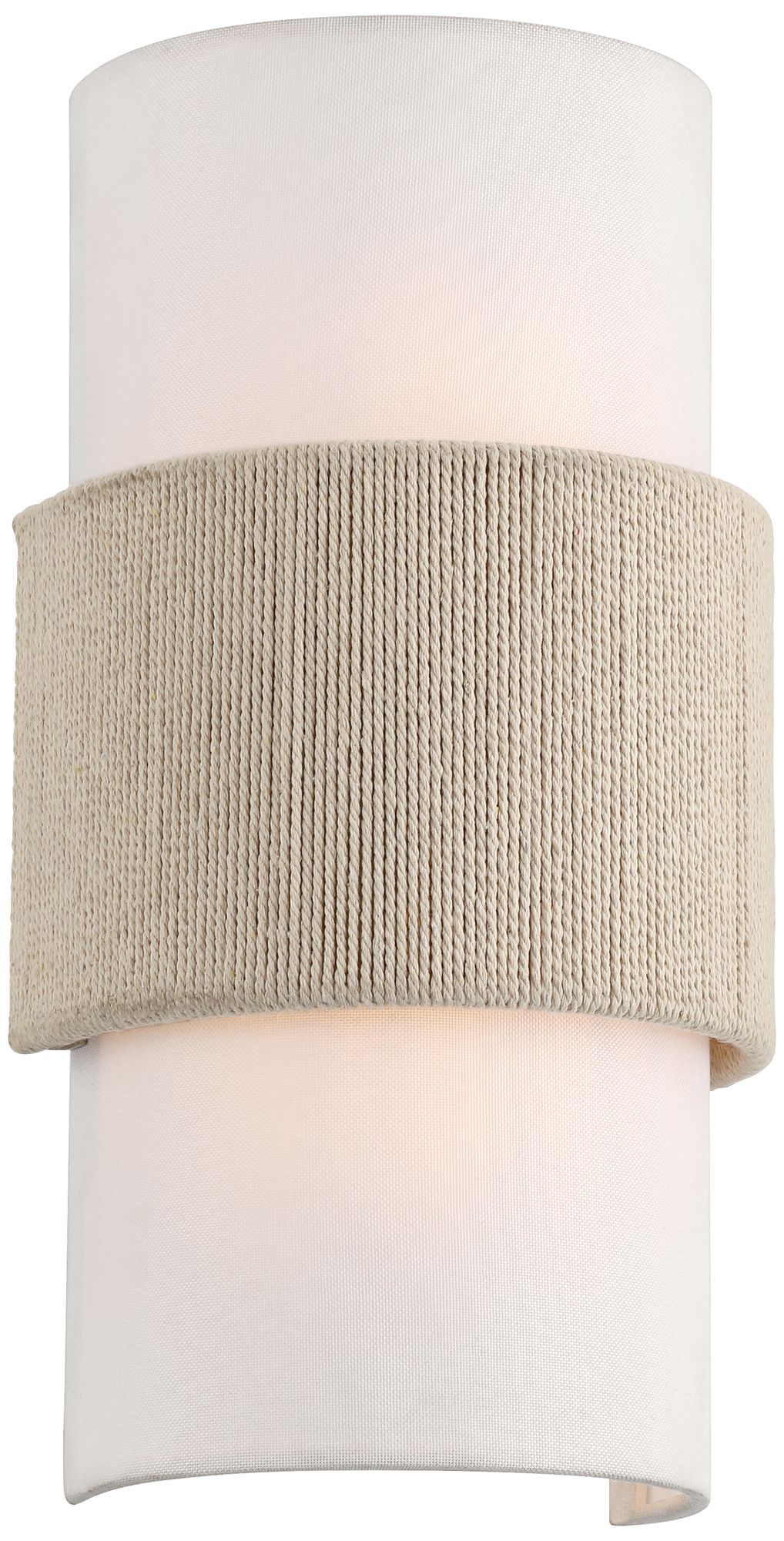 Image 6 Possini Euro Design Cabo 14 1/2" Linen and Rope 2-Light Wall Sconce more views