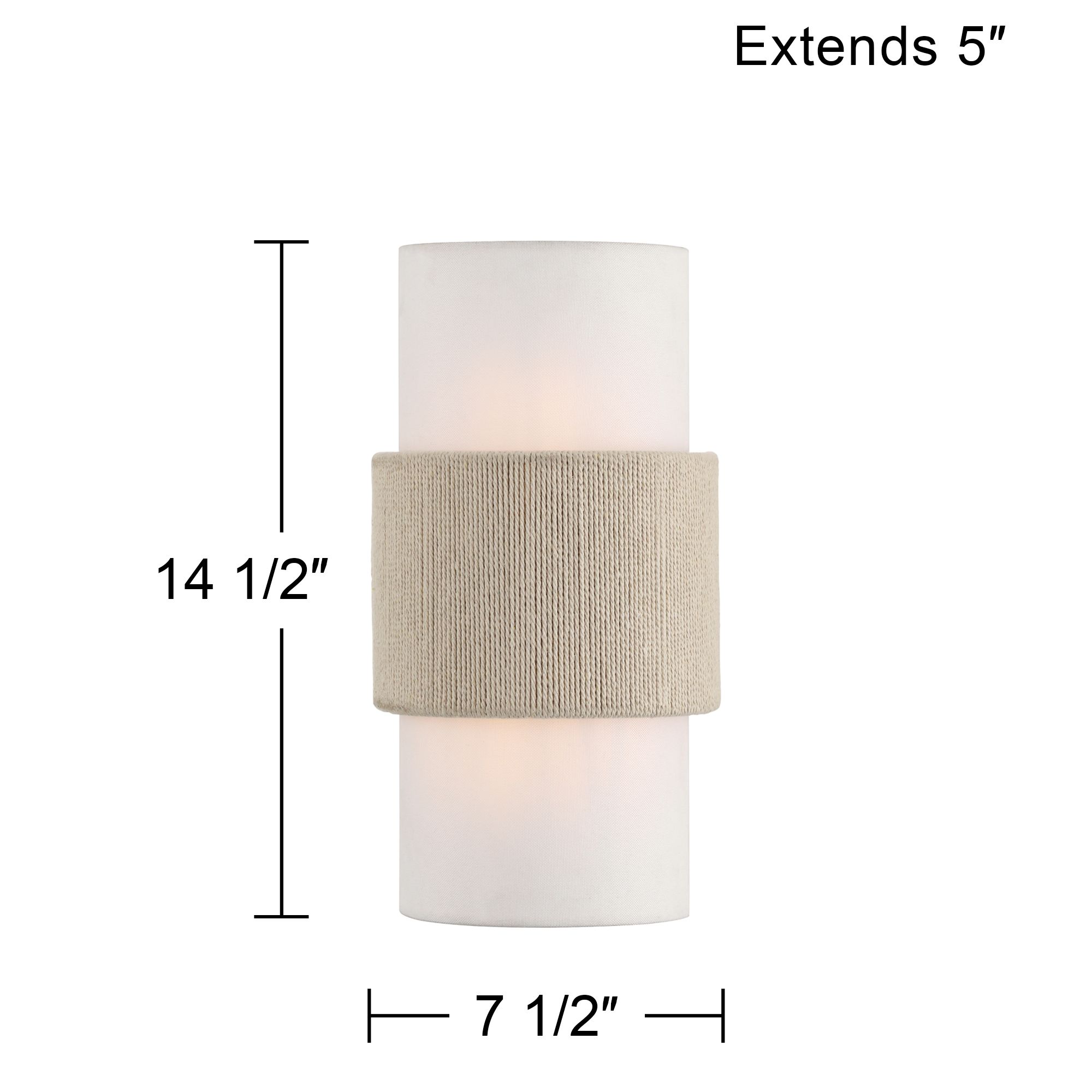 Watch a Video About the 360 Lighting Cabo 14 1/2" Linen and Rope 2-Light Wall Sconce