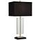 Possini Euro Design Collins Black Shade and Acrylic Luxe Modern Table Lamp