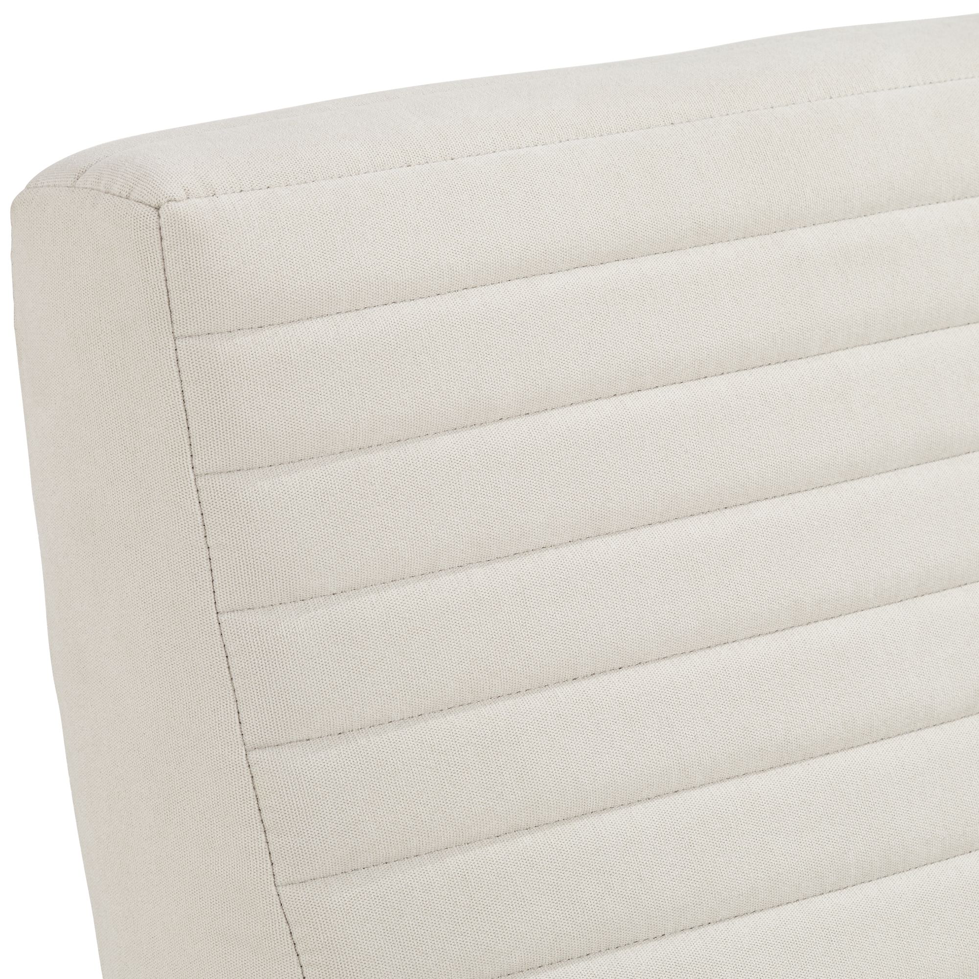 Image 4 Possini Euro Design Columbe Soft Cream Fabric Modern Lounge Arm Chair more views