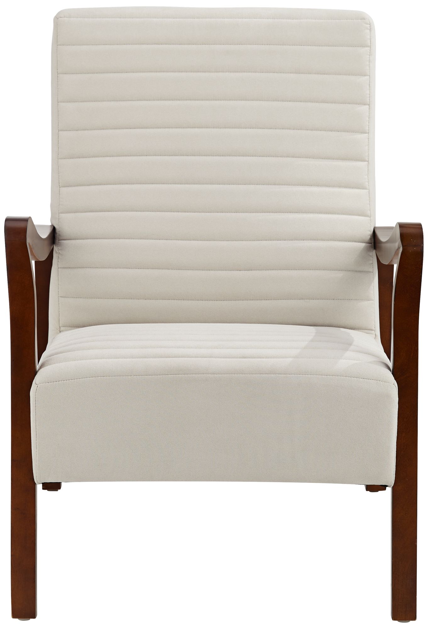 Image 7 Possini Euro Design Columbe Soft Cream Fabric Modern Lounge Arm Chair more views