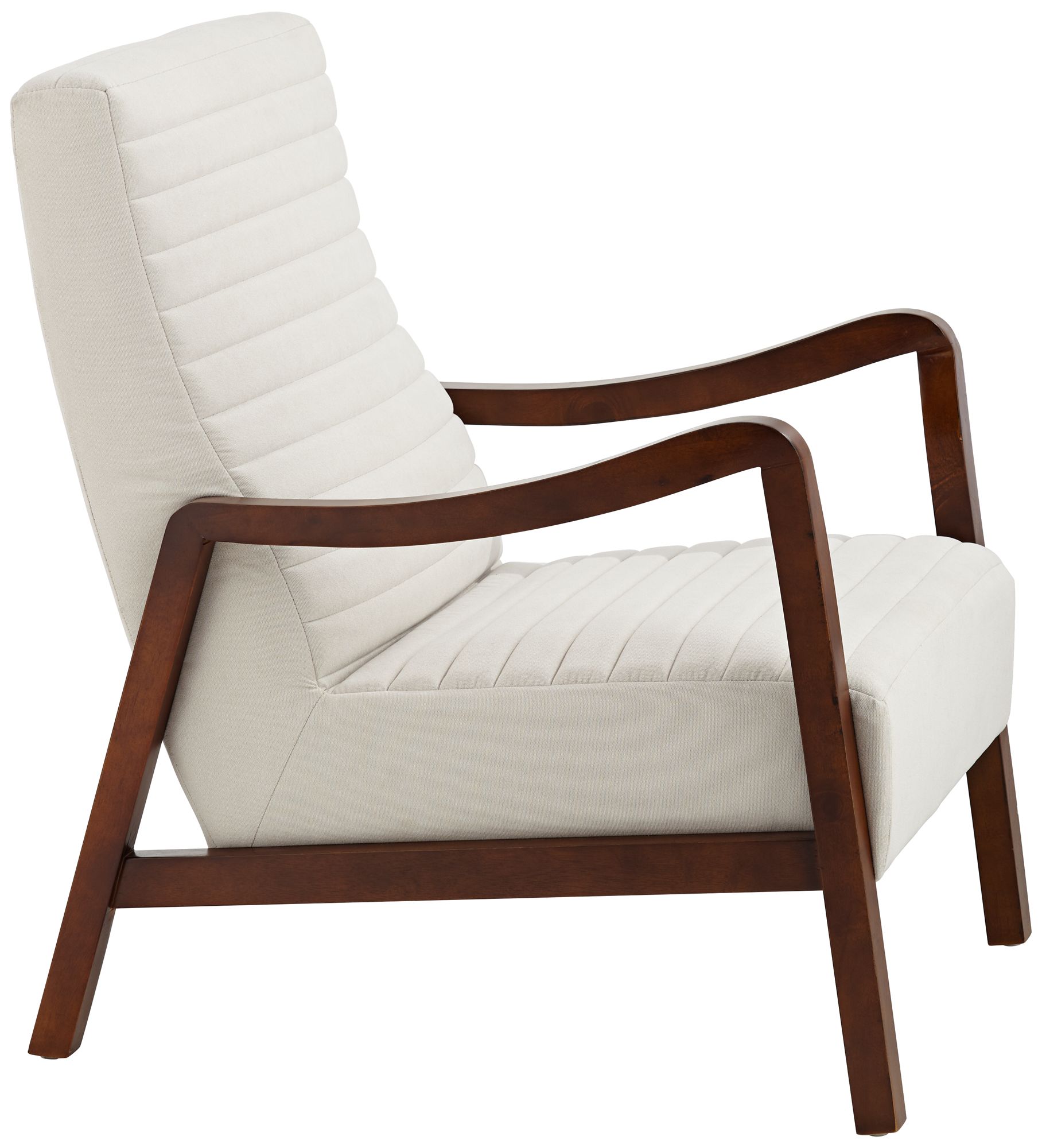 Possini Euro Design Columbe Soft Cream Fabric Modern Lounge Arm Chair