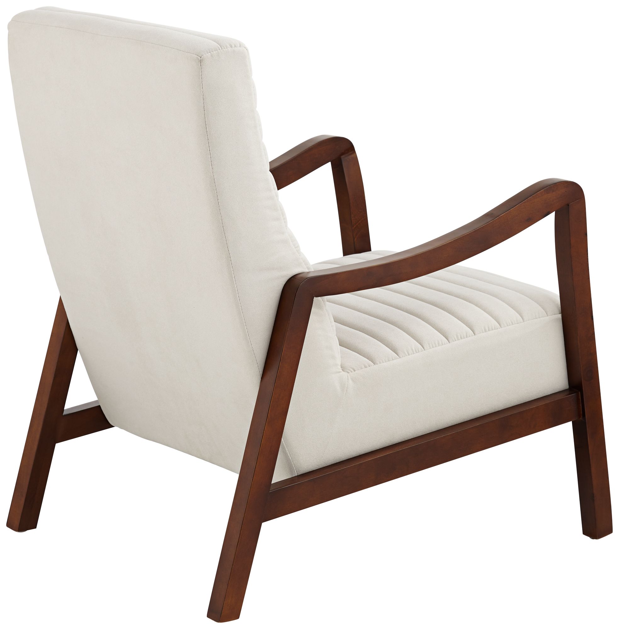 Possini Euro Design Columbe Soft Cream Fabric Modern Lounge Arm Chair