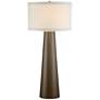 Possini Euro Design Column 36" High Dark Gold Tall Glass Table Lamp in scene