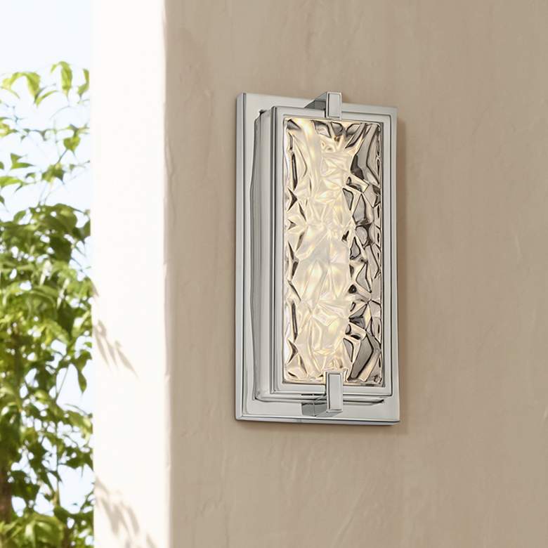 Image 1 Possini Euro Design Crystal12"-H LED Outdoor Light