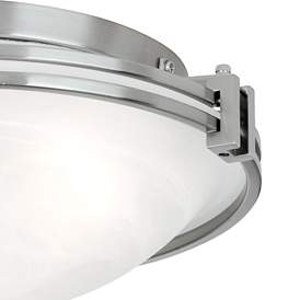 Image3 of Possini Euro Design Deco 16 3/4" Wide Brushed Nickel Ceiling Fixture more views