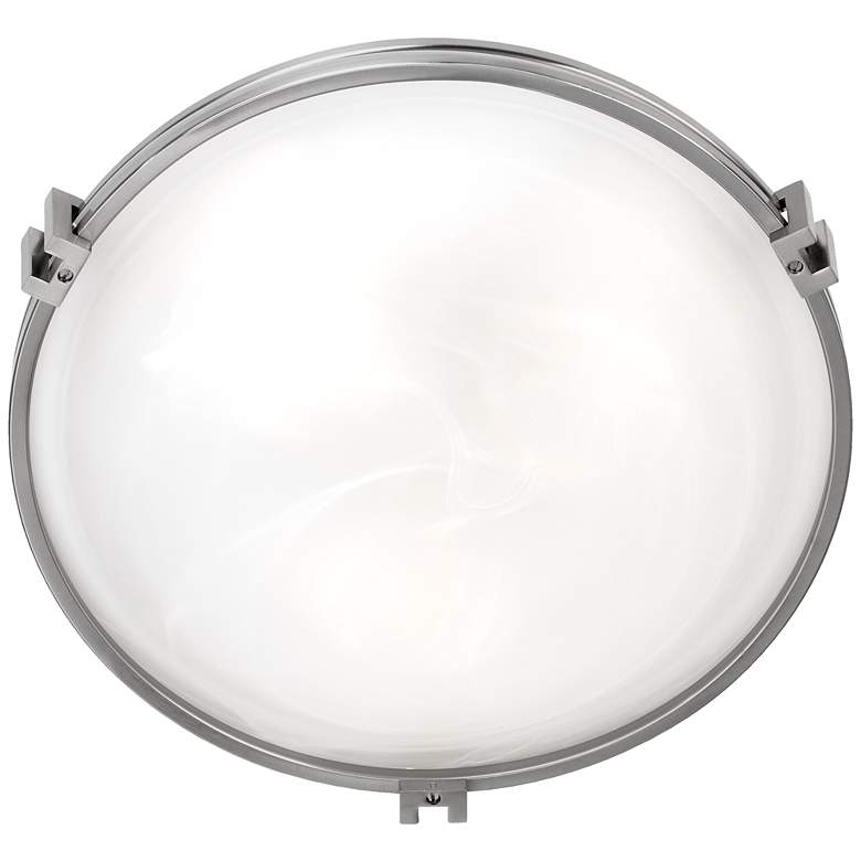 Image 4 Possini Euro Design Deco 16 3/4" Wide Brushed Nickel Ceiling Fixture more views