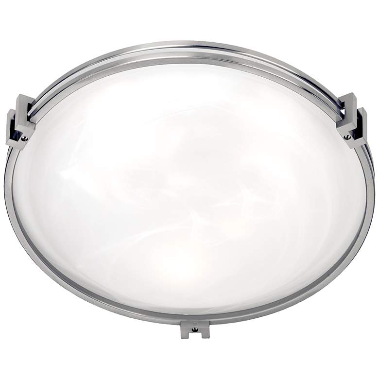 Image 5 Possini Euro Design Deco 16 3/4" Wide Brushed Nickel Ceiling Fixture more views