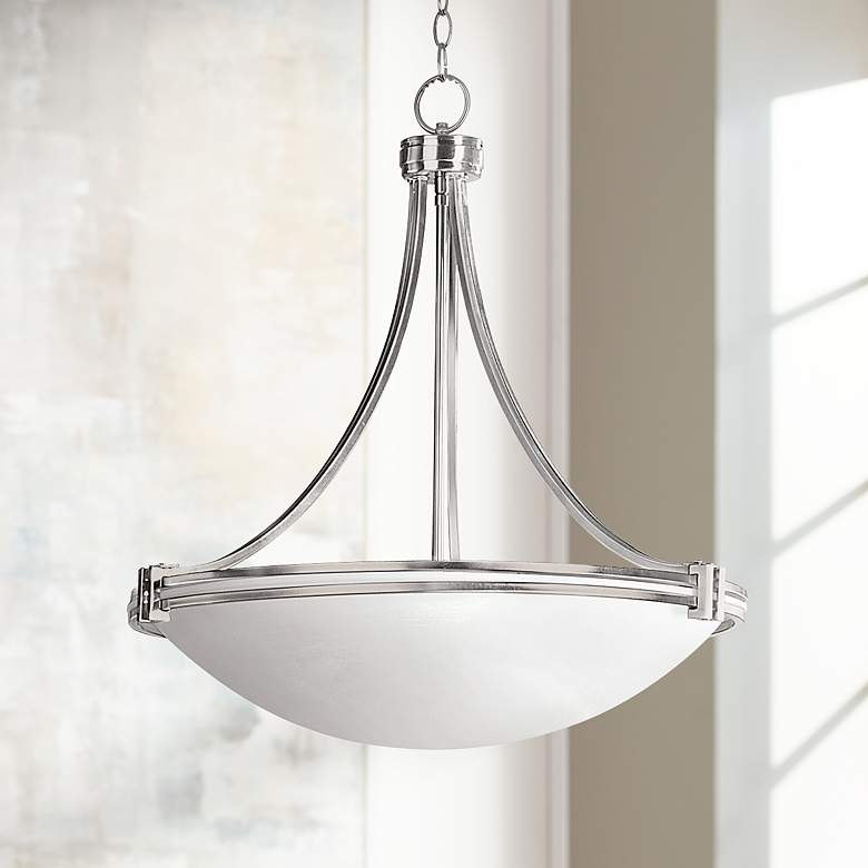 Image 1 Possini Euro Design Deco Nickel 24 1/4" Wide Pendant Light