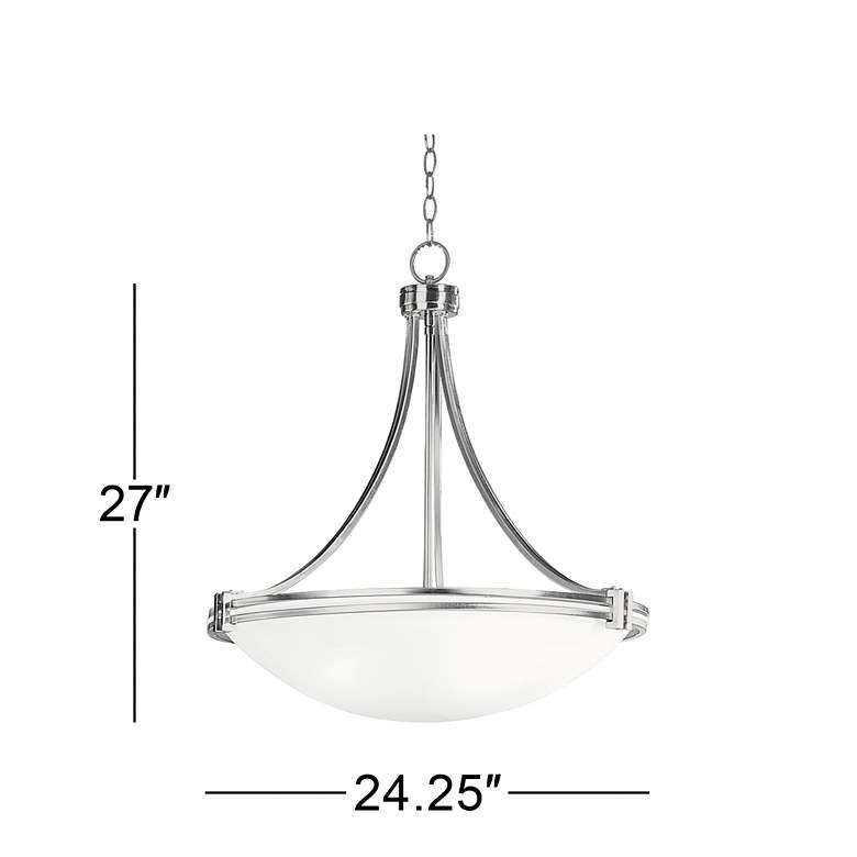 Image 6 Possini Euro Design Deco Nickel 24 1/4" Wide Pendant Light more views