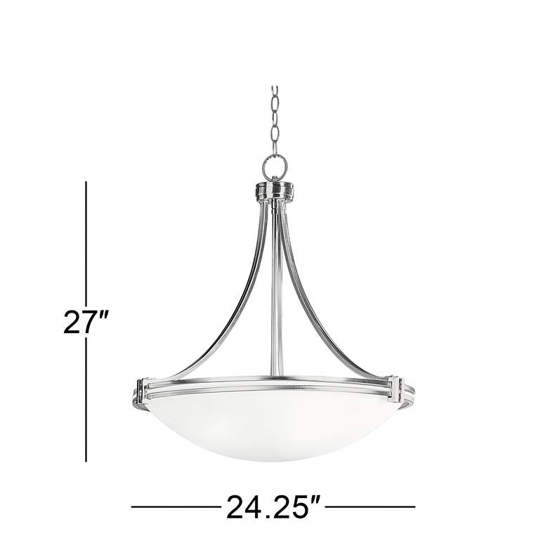 Image 6 Possini Euro Design Deco Nickel 24 1/4 inch Wide Pendant Light more views