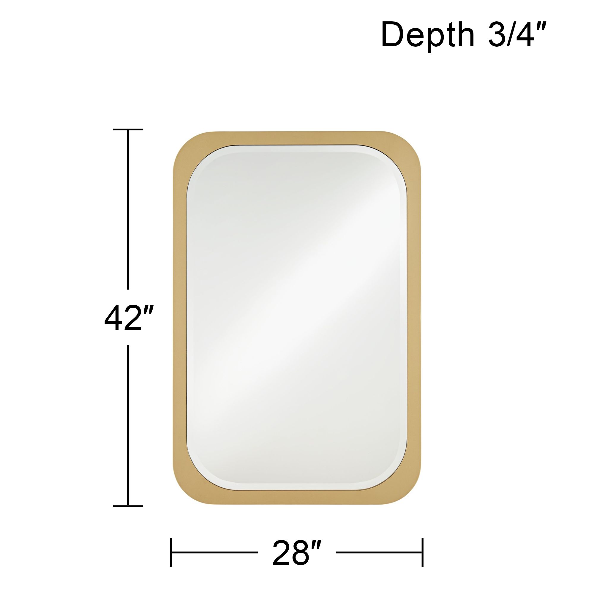 Possini Euro Design Devonshire Gold 28" x 42" Rect. Wall Mirror in scene