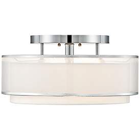 Image5 of Possini Euro Design Double Organza 16" Wide Ceiling Light more views