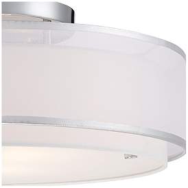 Image3 of Possini Euro Design Double Organza 20" Wide Ceiling Light more views