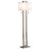 Possini Euro Design Double Tier Brushed Nickel Floor Lamp