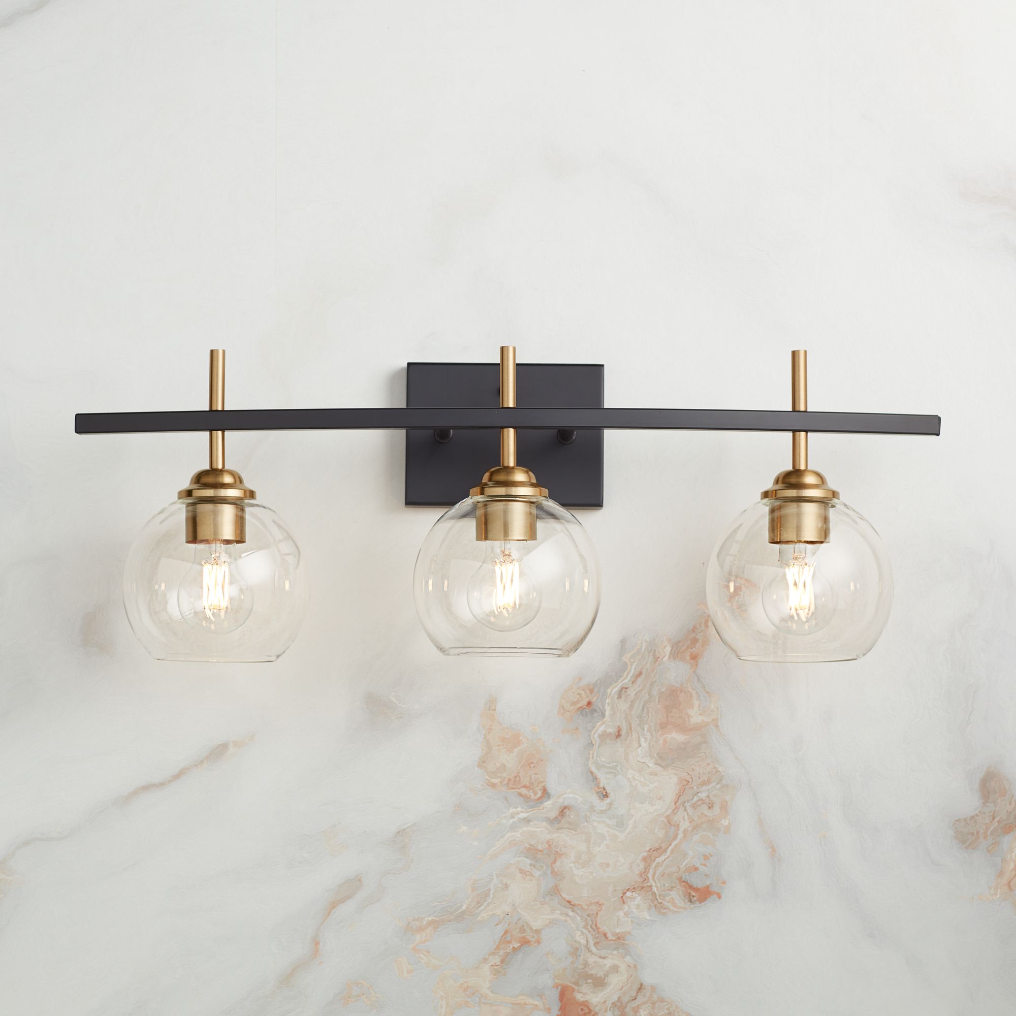 Watch A Video About the Duka 3 Light Black and Gold Bath Light