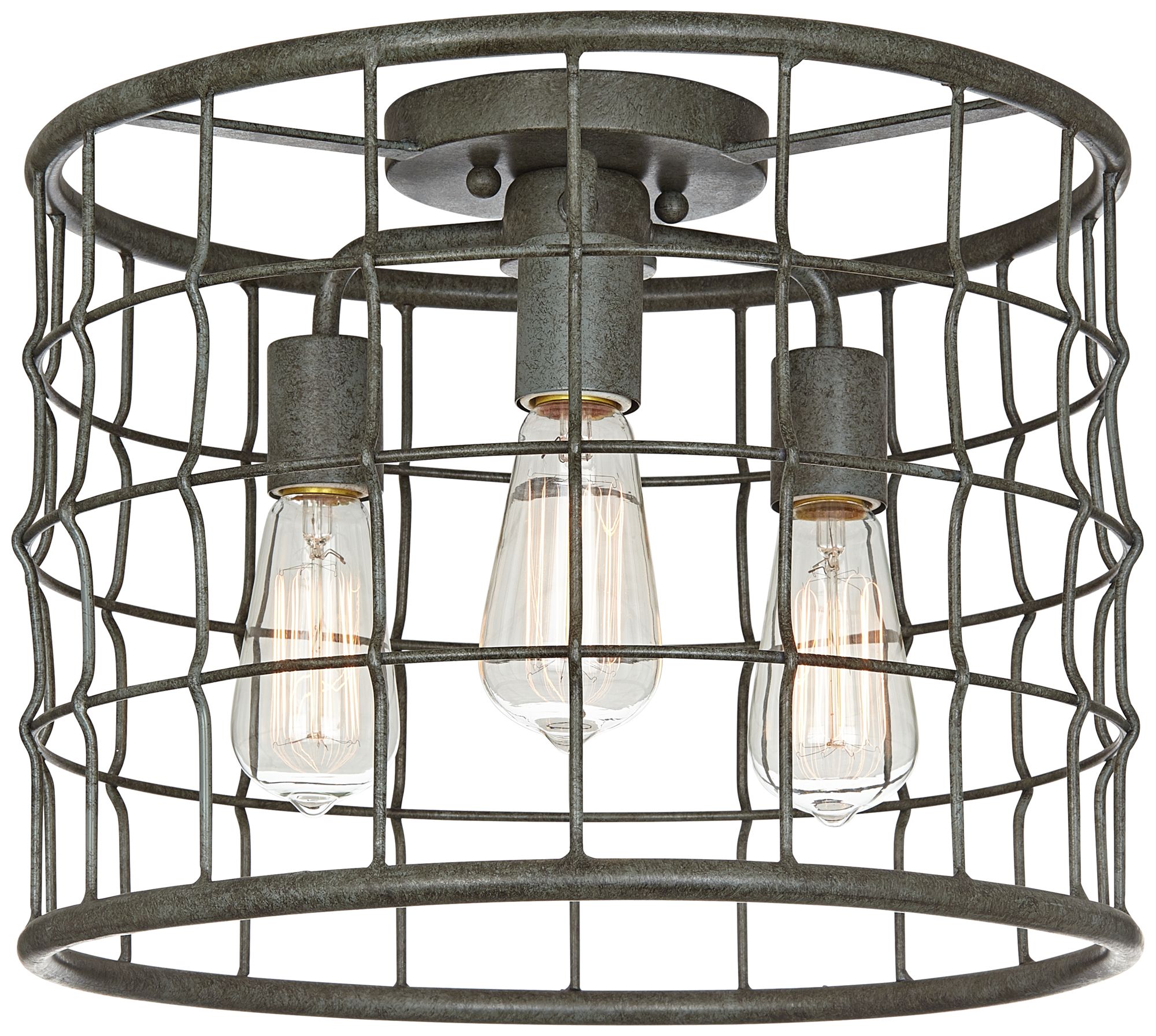 Possini Euro Design Dunmore 15"-W Industrial Ceiling Light