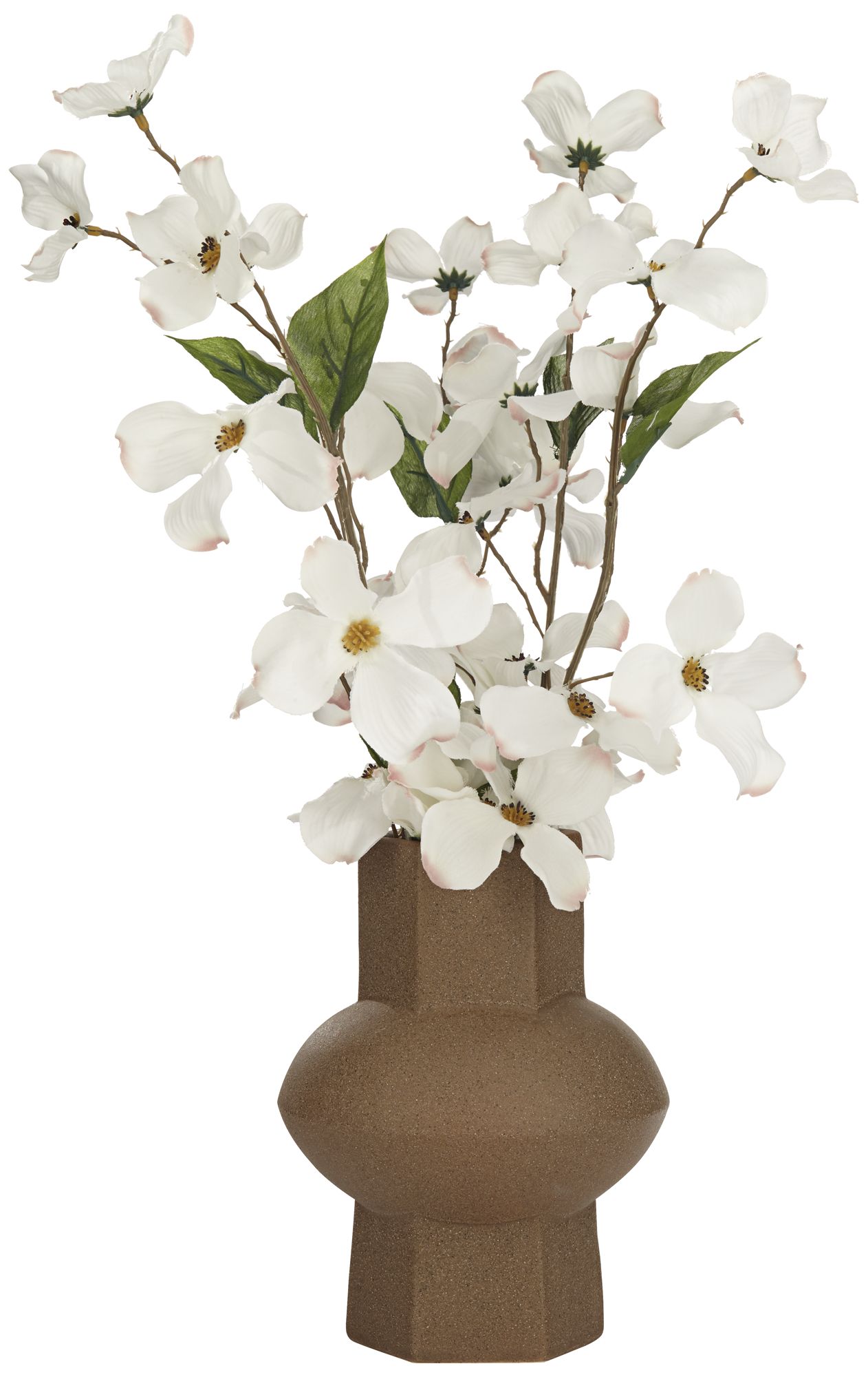 Image 7 Possini Euro Design Emery 7 3/4"H Brown Modern Ceramic Hexagonal Vase more views