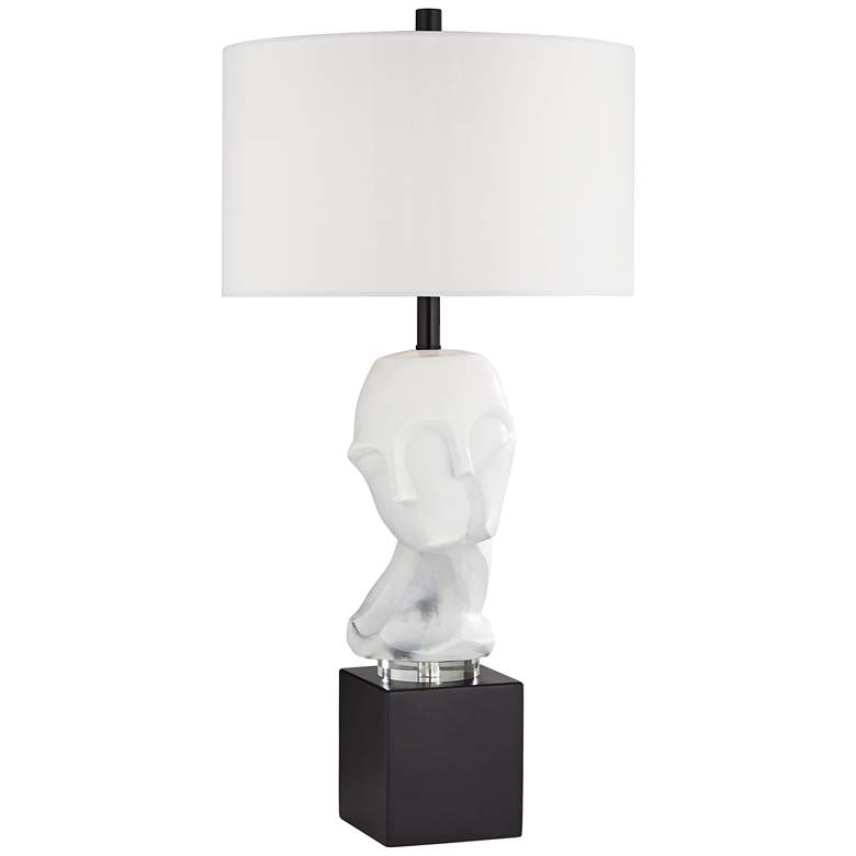 Image 3 Possini Euro Design Faces Statue Modern Table Lamp