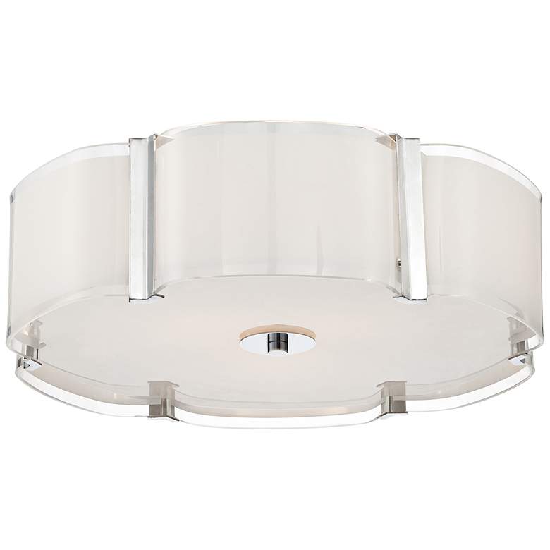 Image 2 Possini Euro Design Flair 16 3/4 inch Wide Chrome Ceiling Light