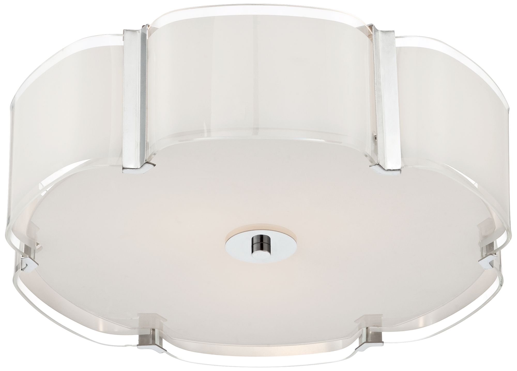 Image 6 Possini Euro Design Flair 16 3/4" Wide Chrome Ceiling Light more views