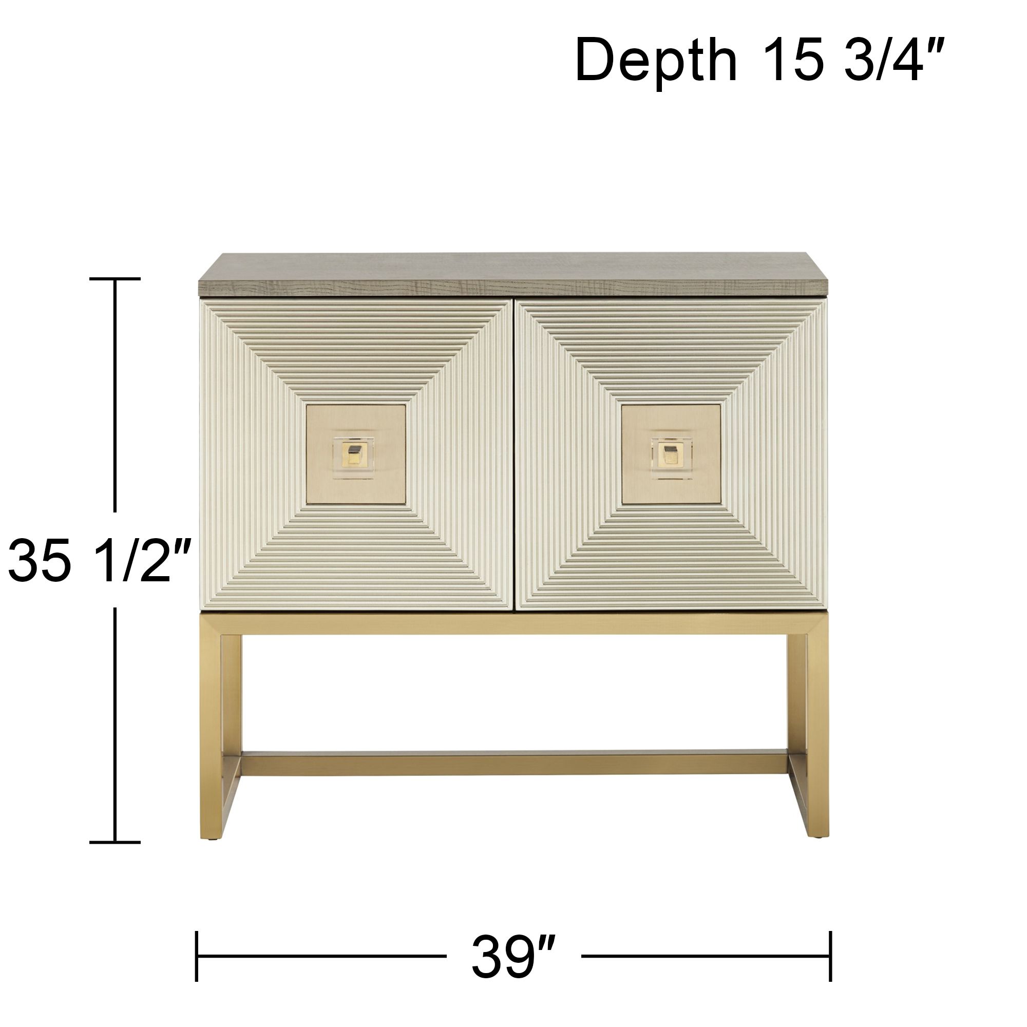 Possini Euro Design Fleming 39" Wide Modern Luxe Accent Cabinet in scene
