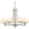 Possini Euro Design Frosted White Glass 5-Light Chandelier