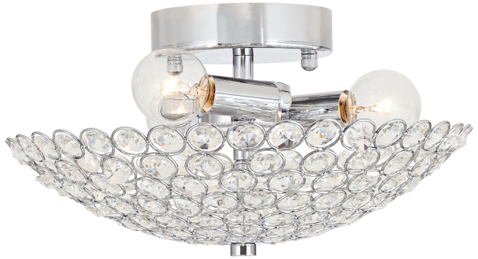 Possini Euro Design Geneva 12" Wide Crystal Ceiling Light 4R263