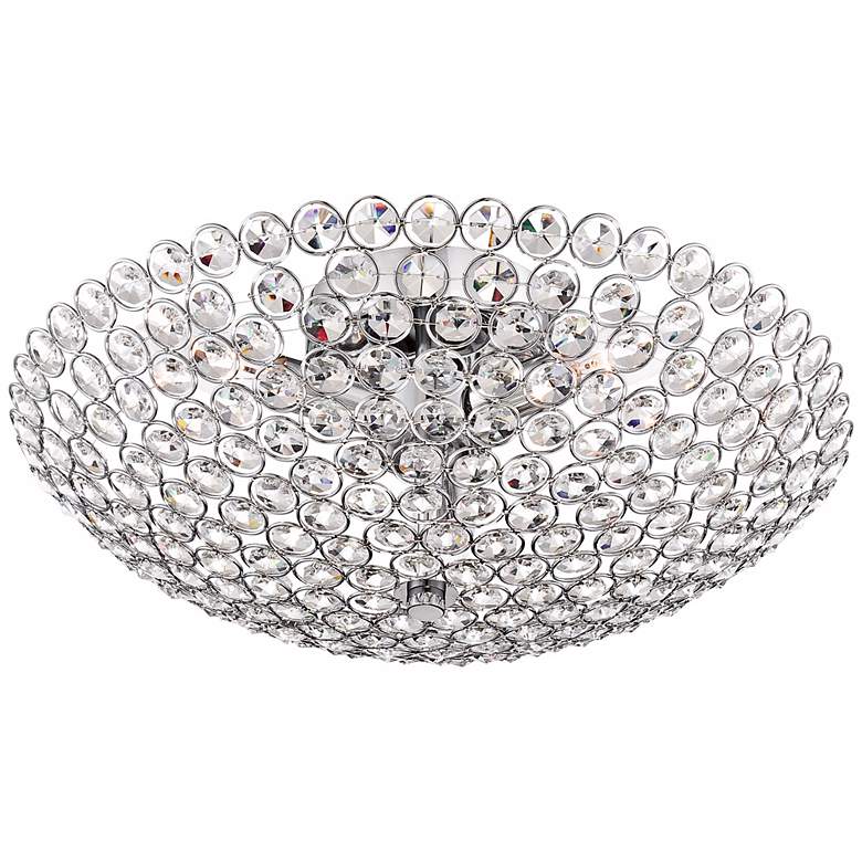 Image 4 Possini Euro Design Geneva 16" Wide Crystal Ceiling Light more views