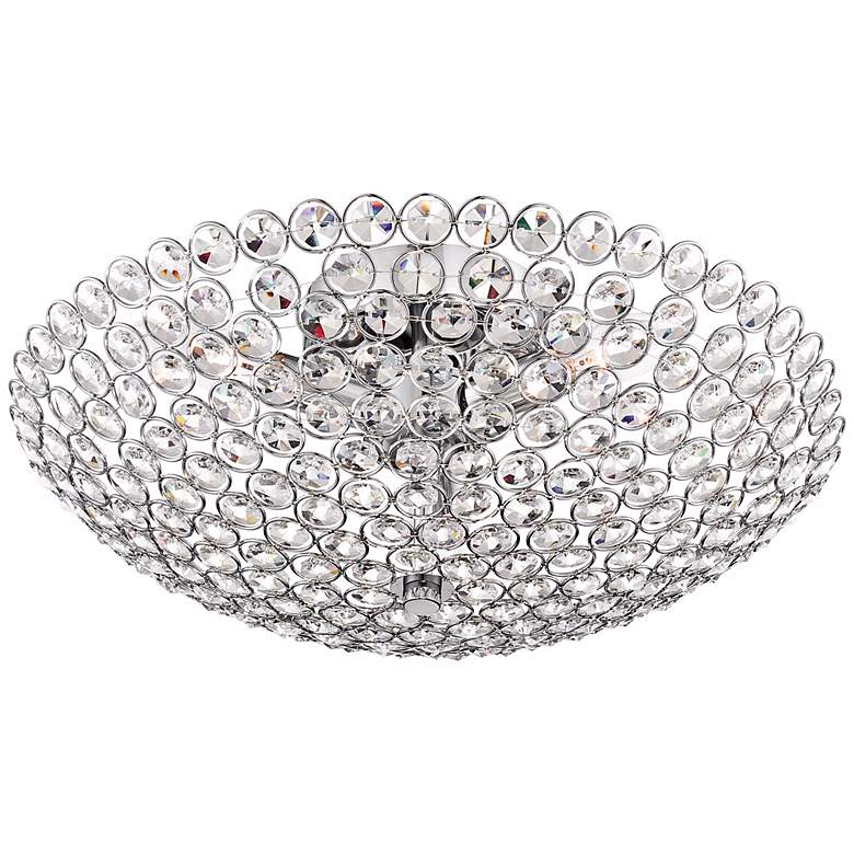 Image 4 Possini Euro Design Geneva 16 inch Wide Crystal Ceiling Light more views