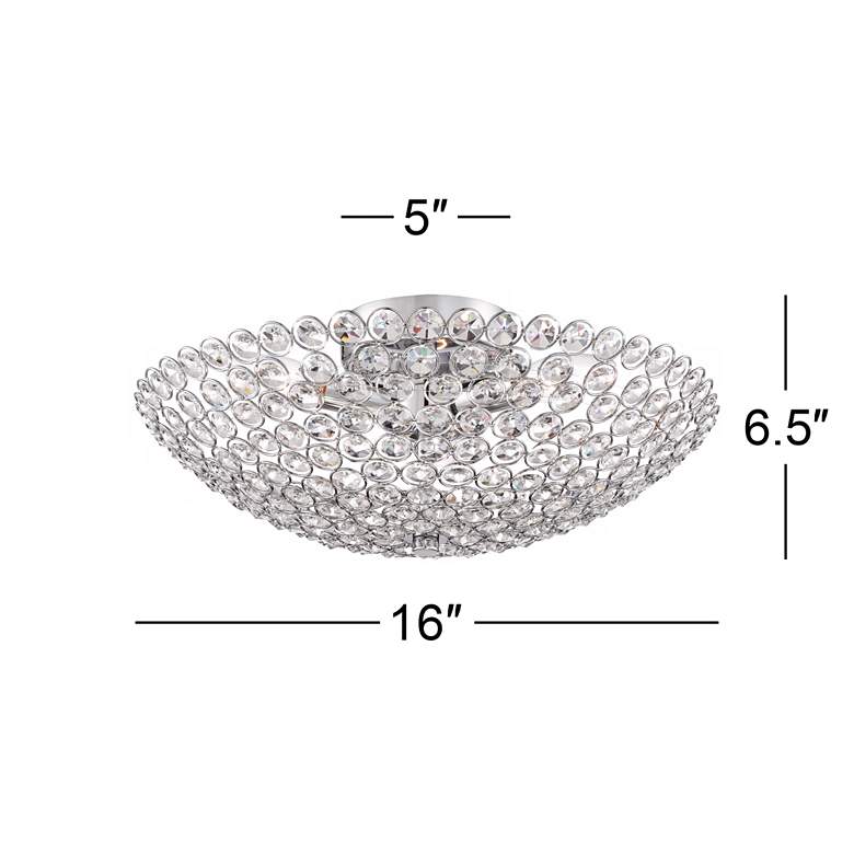 Image 5 Possini Euro Design Geneva 16" Wide Crystal Ceiling Light more views