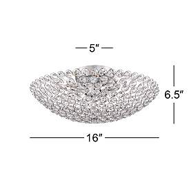 Image5 of Possini Euro Design Geneva 16" Wide Crystal Ceiling Light more views