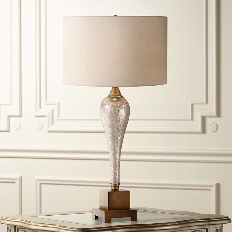 Image 1 Possini Euro Design Gigi Mercury Glass Table Lamp