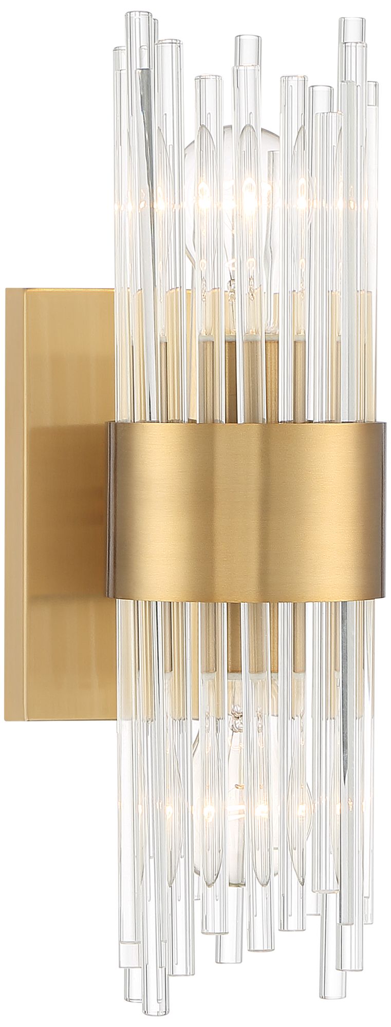 Image 3 Possini Euro Design Gillery 15 1/2" High Warm Antique Brass Sconce