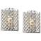 Possini Euro Design Glitz 8 1/2" High Pocket Wall Sconce Set of 2