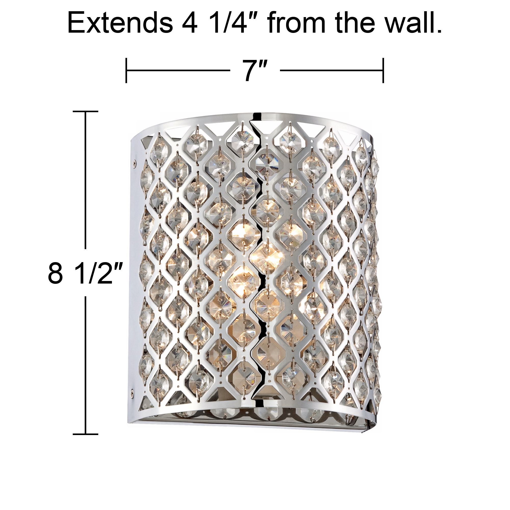 Possini Euro Design Glitz 8 1/2" High Pocket Wall Sconce Set of 2