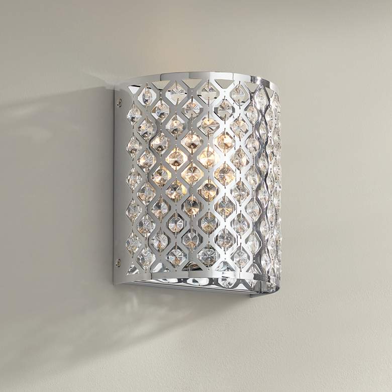 Image 1 Possini Euro Design Glitz 8 1/2" High Pocket Wall Sconce