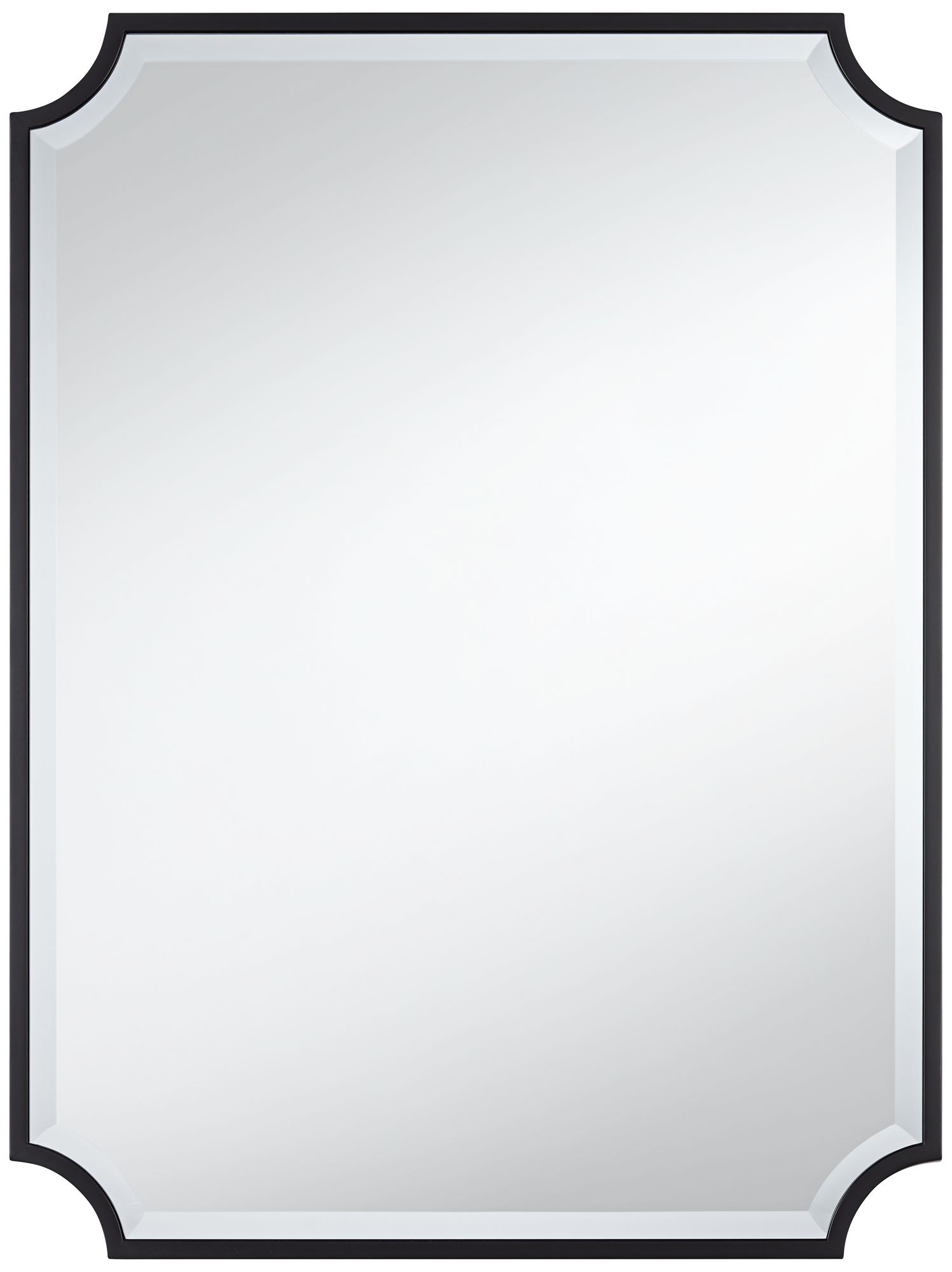 Image 2 Possini Euro Design Jacinda 30" x 40" Cut Edge Black Wall Mirror