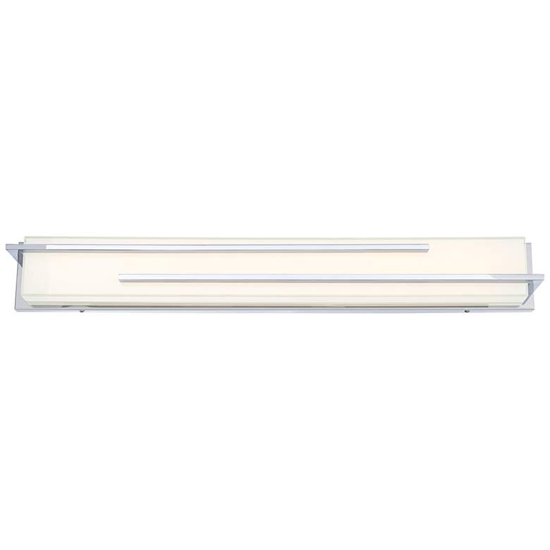 Image 2 Possini Euro Design Jada 33 3/4" Wide Chrome LED Bath Light