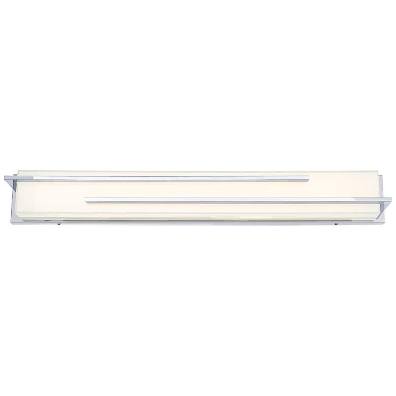 Image 2 Possini Euro Design Jada 33 3/4 inch Wide Chrome LED Bath Light