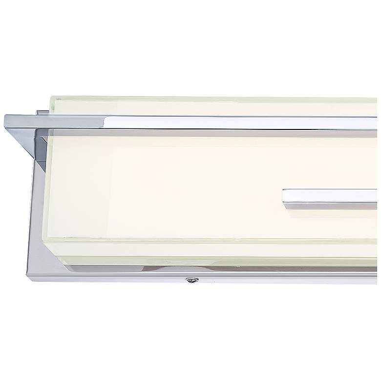 Image 3 Possini Euro Design Jada 33 3/4" Wide Chrome LED Bath Light more views