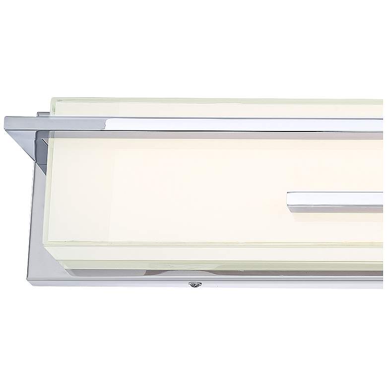 Image 3 Possini Euro Design Jada 33 3/4 inch Wide Chrome LED Bath Light more views