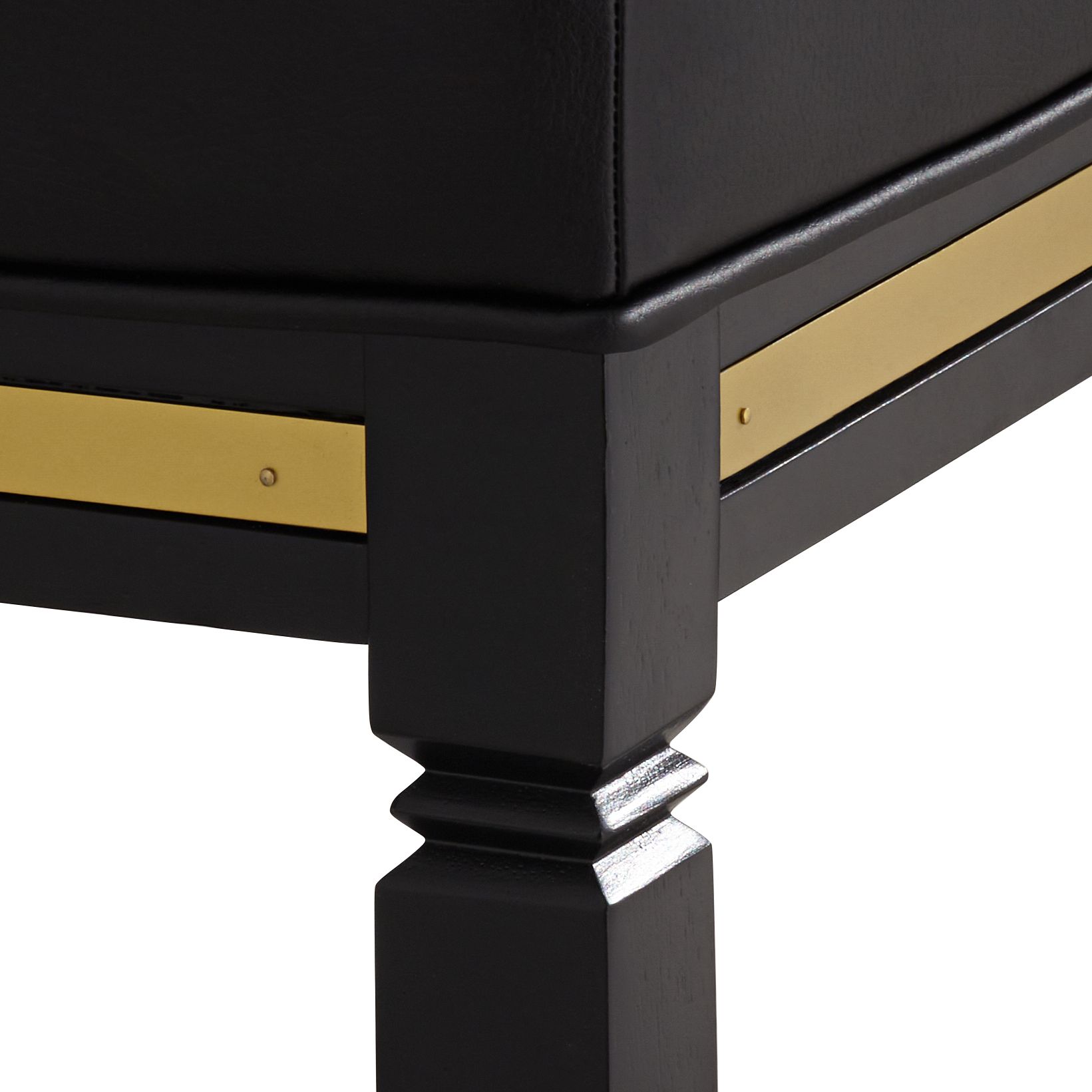 Image 4 Possini Euro Design Jaxon 31 1/4" High Black Faux Leather Barstool more views